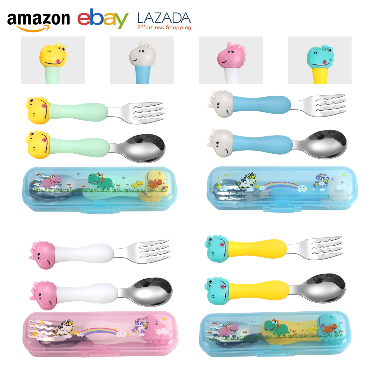 Children's handheld cartoon tableware