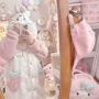保暖冬季长袖粉色家居服