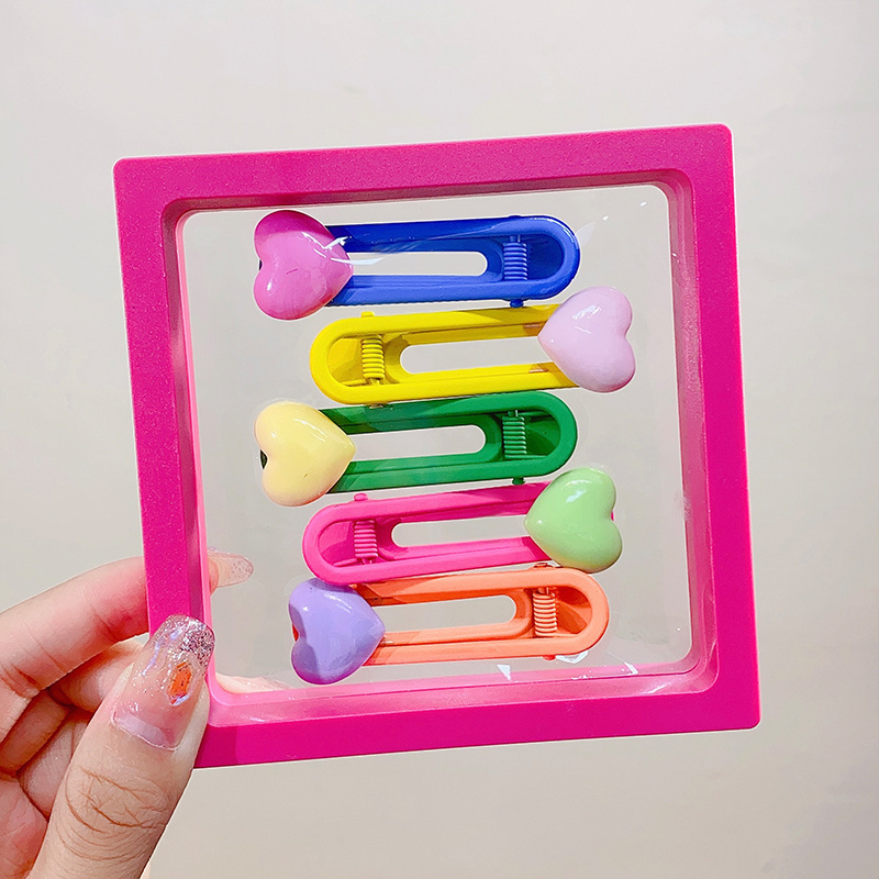 Corea del Sur niños flores amor hyununa clip de pelo chica personaje dibujos animados tarjeta clip lateral clip