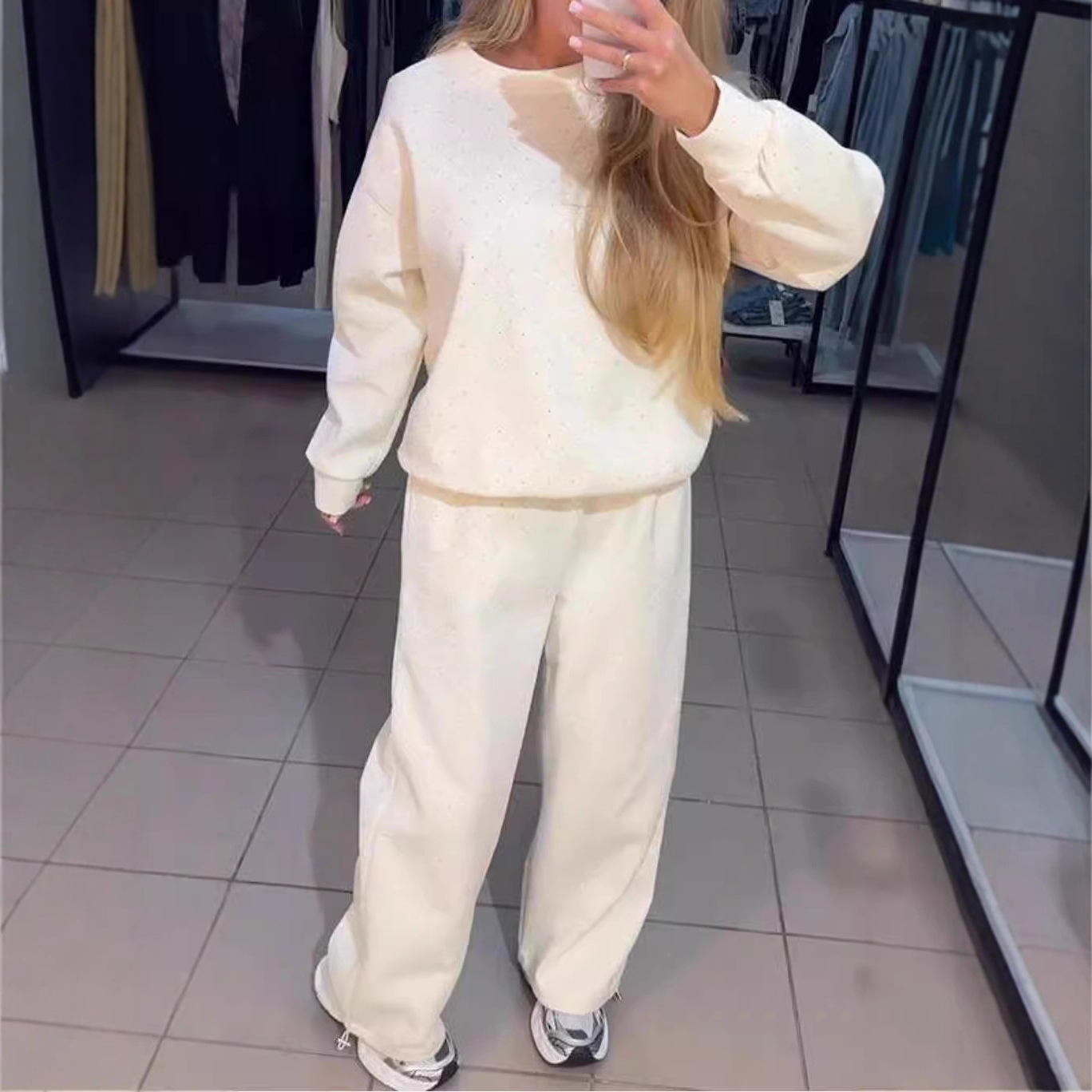 2024 European And American Cross-Border Autumn Winter Hot-Selling Women's Casual Round Neck Long Sleeve Full Body_ecoleips.com