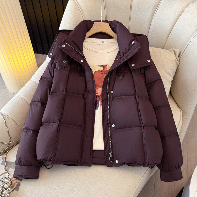 Good-Looking and Not Bulky Hooded Cloud Puff down Jacket for Women 2026 Winter New Thickened Warm Casual Coat