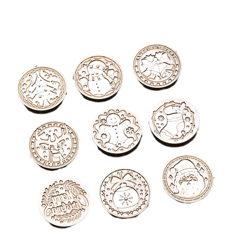 Color europeo fuego pintura sello nuevo Navidad Serie 2 cobre cabeza vacaciones cumpleaños regalo sobre de embalaje tarjeta felicitación