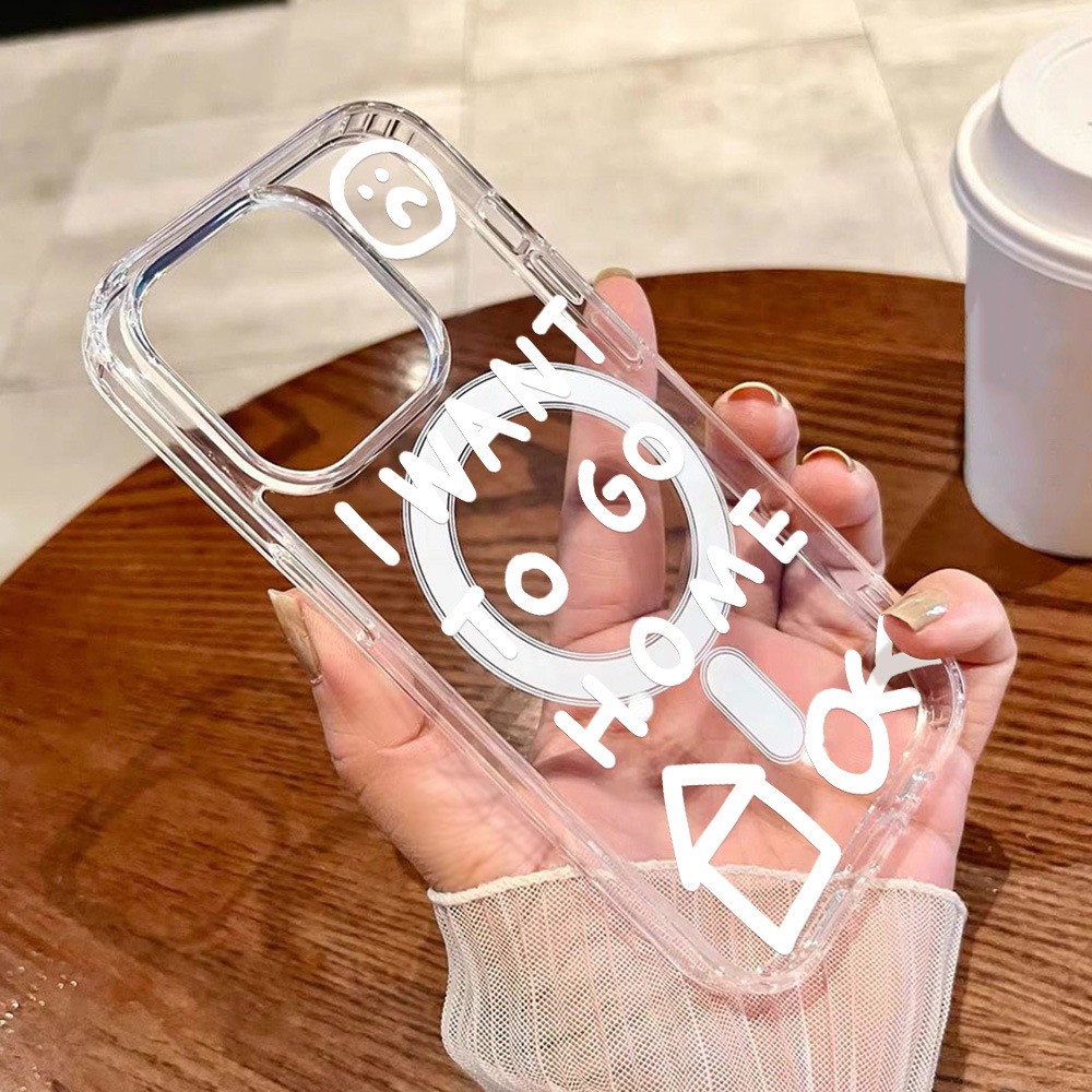 Samsung S25 Ultra Creative English Pattern Magnetic Phone Case, S24 FE Simple, S23/S24 Hard Case
