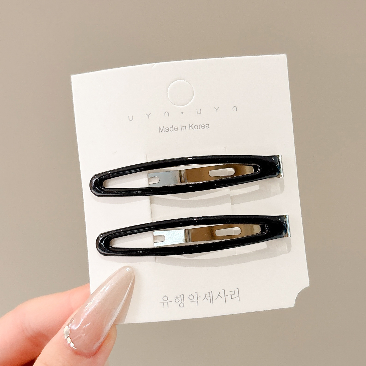 El clip de pestaña elíptica gota de agua adorable clip de cabello BB estriado gota de aceite color temperamento nuevo clip de cabello de moda