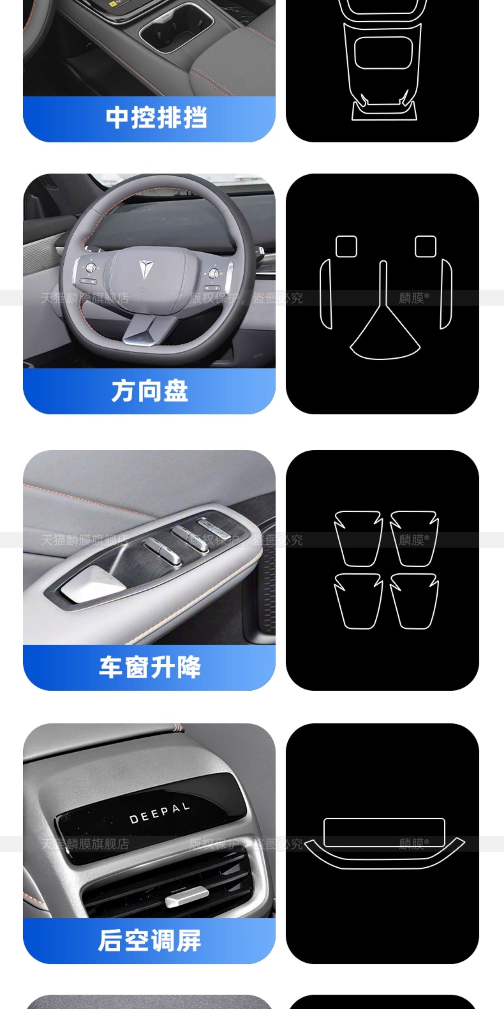 Suitable for 26 Changan Dark Blue S05 Interior Protective Film Central Control Sticker Navigation Screen Tempered Film Accessories Modification