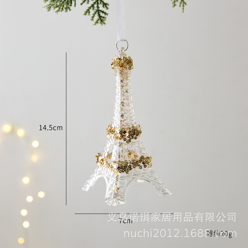 NUCHI クロスボーダー クリスマス装飾 アクリル クリスタル ペンダント スノーフレーク ガーランド クリスマスツリー 小さなペンダント|undefined