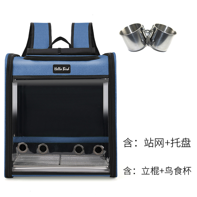 Bolsa de transporte pequeña para loros, jaula para loros, transportín portátil para aves para uso en exteriores, bolsa transpirable de doble hombro para loros, transportín para cacatúas y periquitos.