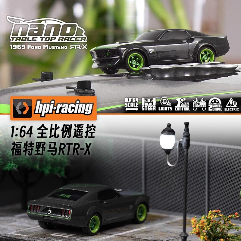 Hpi Racing Desktop Mini 1:64 Ford Mustang Nano-Ttr Full Scale Rear Drive Remote Control Racing Sports Car