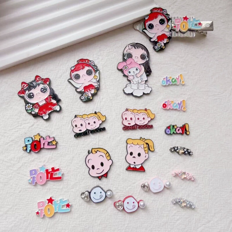 Korean-Style Cartoon Alloy Betty Children's Puppy Letter Patches DIY Hairpin Accessories Phone Case Shoe Bag Hat Accessories Korean-Style Cartoon Alloy Betty Children's Puppy Letter Patches DIY Hairpin Accessories Phone Case Shoe Bag Hat Accessories
