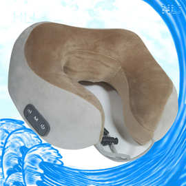 出口颈椎按摩器仪颈部腰部肩部肩颈功能家用肩膀揉捏加热旅行枕