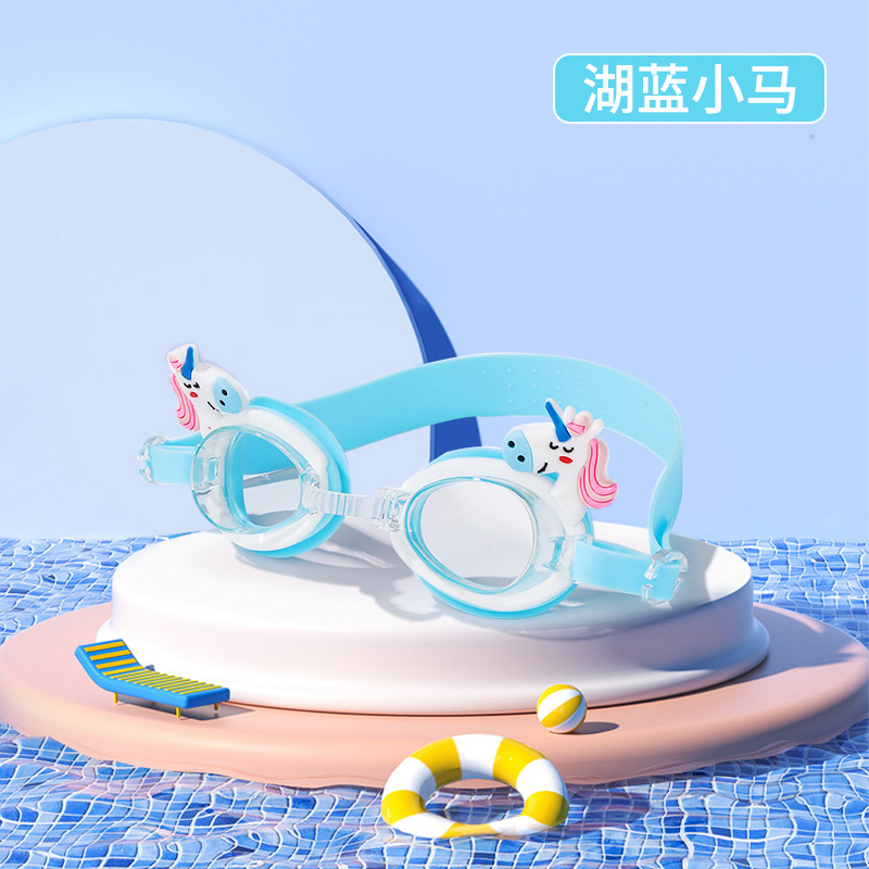 Gafas de Natación Infantiles con Dibujos Animados de PC Impermeable Antivaho para Niños