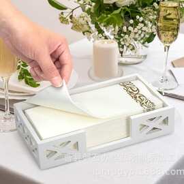 跨境木质抽纸盒餐巾纸盒化妆品香水储物盒办公桌便签纸巾收纳盒