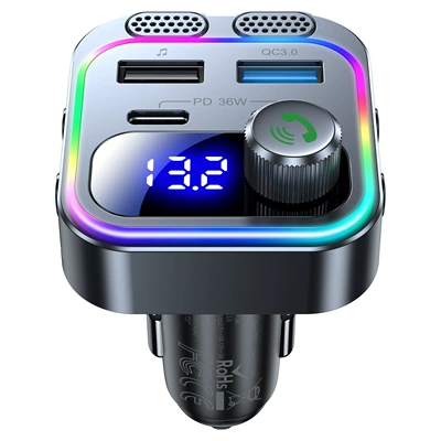 New T37 Car Mp3 Player Dual Type-C Port Pd36W Fast Charging Bluetooth Fm Transmitter Car Mp3 (Car mp3) - t37