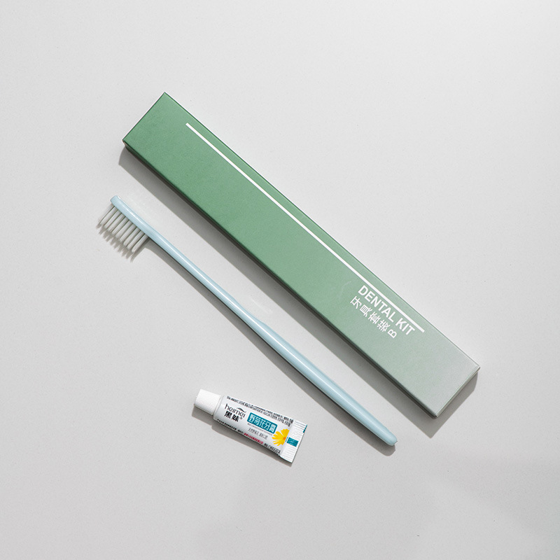 그라디언트 그린 카드 박스 ~ 치과 세트 (민트 그린 칫솔 3g 블랙 언니 치약)