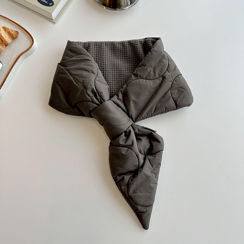 Nuevo algodón de pluma pequeña oreja brazalete para mujeres otoño y invierno estilo coreano versátil perezoso grueso calentamiento protector de cuello pequeño bufandas chal