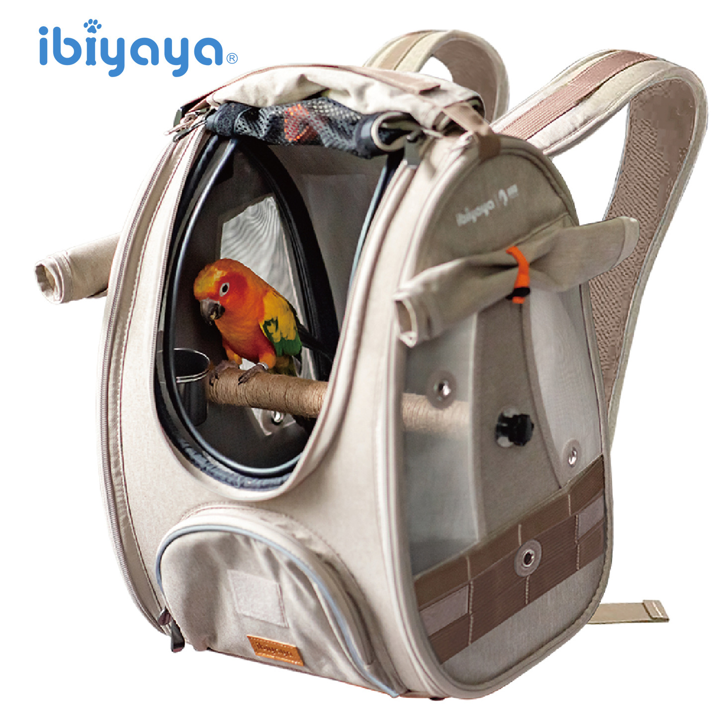 台湾ibiyaya鹦鹉外出包双肩专用鸟笼子背包站架站杆外带窝FC2296