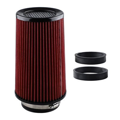 Car High-Flow Air Intake Modification Mushroom Head 76mm 89mm 101mm Air Filter Mushroom Head Air Intake Filter (Sorma kollektoru (Giriş)) - red