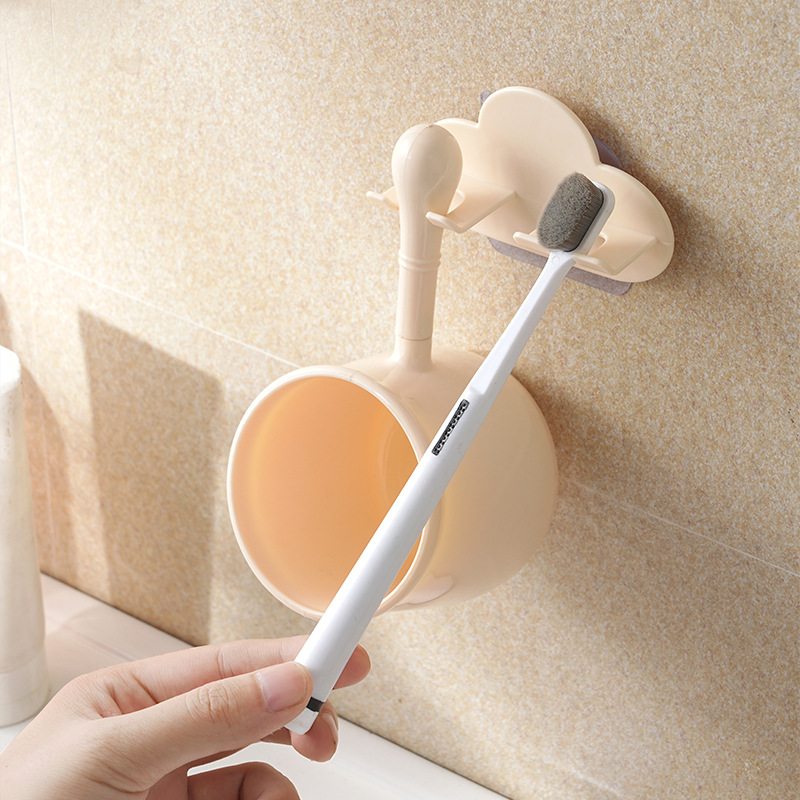 Creative Cloud Wash Cup Set New Wall Mounted Cepillo de dientes Cup Couple Grossed Anti-fall