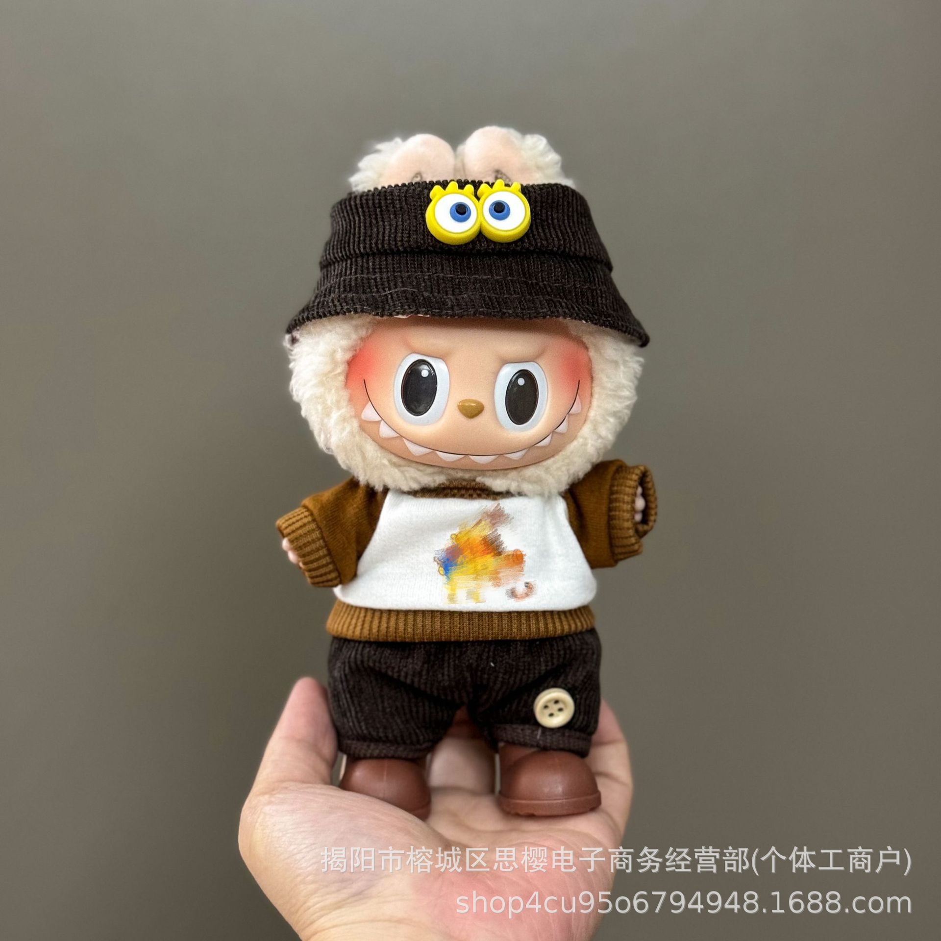 Solo la ropa es adecuada para la ropa de bebé Rabubu de 123 generaciones Labubu ropa colgante de 17cm muñeca traje de felpa falda