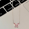 Crystal, brand fashionable necklace, chain for key bag , light luxury style