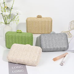 New fashion women's evening bag woven large capacity storage crossbody bag dress evening bag portable handbag