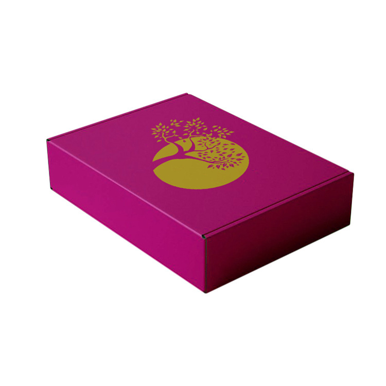 玫瑰红飞机盒纸盒鞋盒印logo内衣服装衣服包装盒彩印飞机盒彩盒