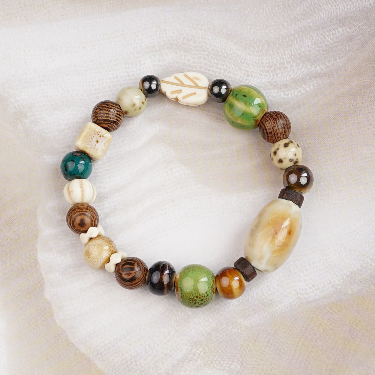 Pulsera de Cerámica para Mujer Hecho a Mano Diseño de Gato image 219