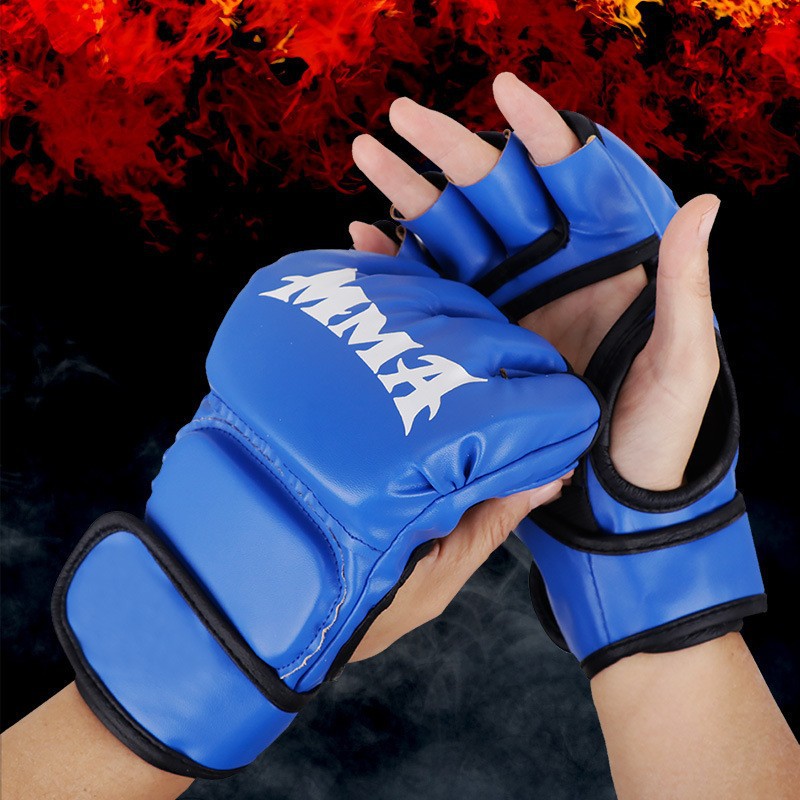 Adult Professional Boxing Gloves Sanda Muay Thai MMA Half Finger Split Fighting Sandbag Training Boxing Gloves