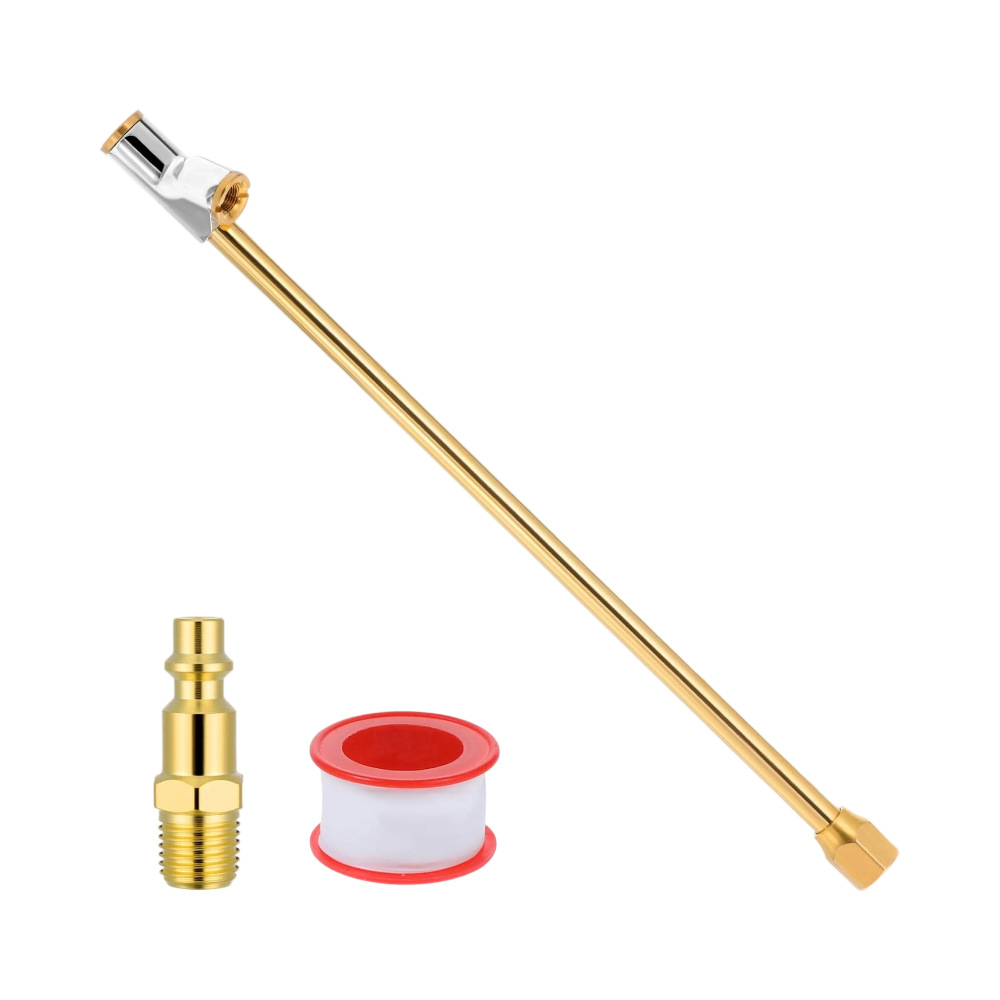 爆卖金色银色加长卡车应急补胎工具充气杆套装维护汽车维修气压表