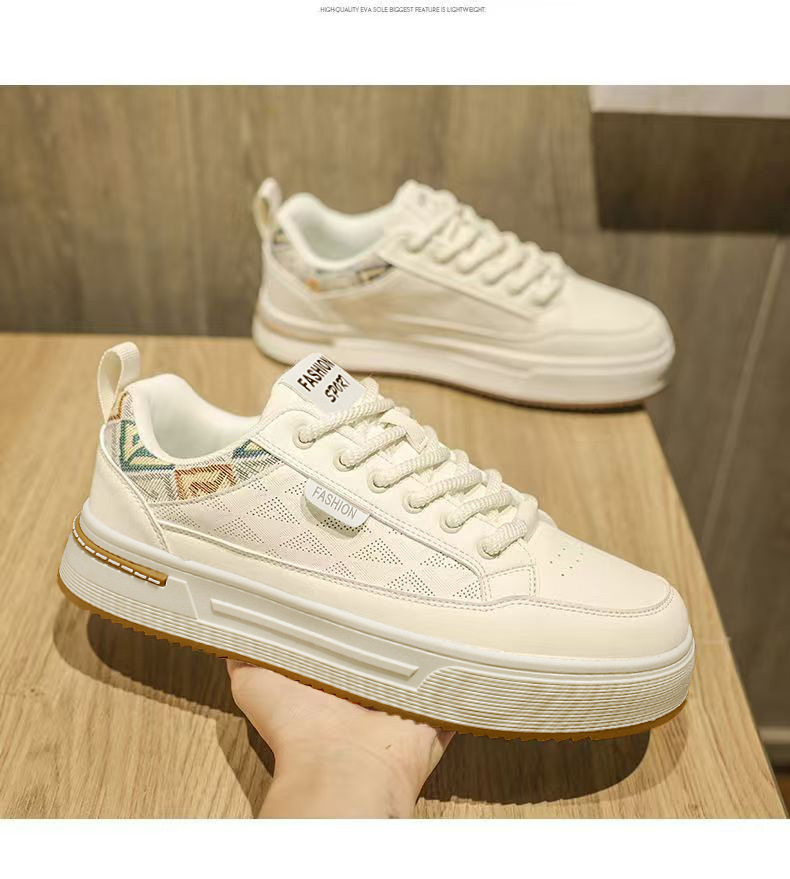 Giày sneaker trắng nam cổ thấp, nhẹ nhàng thoáng khí, phong cách retro dễ phối đồ — R 565m Trắng, R 565m thẻ chi tiết 11