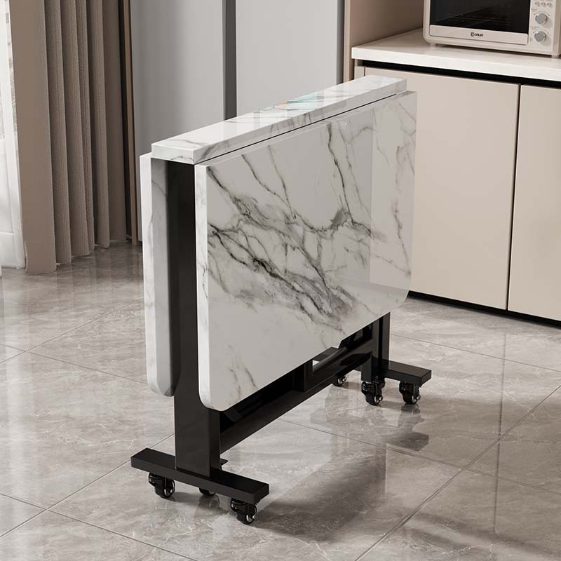 Mesa plegable rectangular para comedor, ideal para espacios pequeños y uso portátil