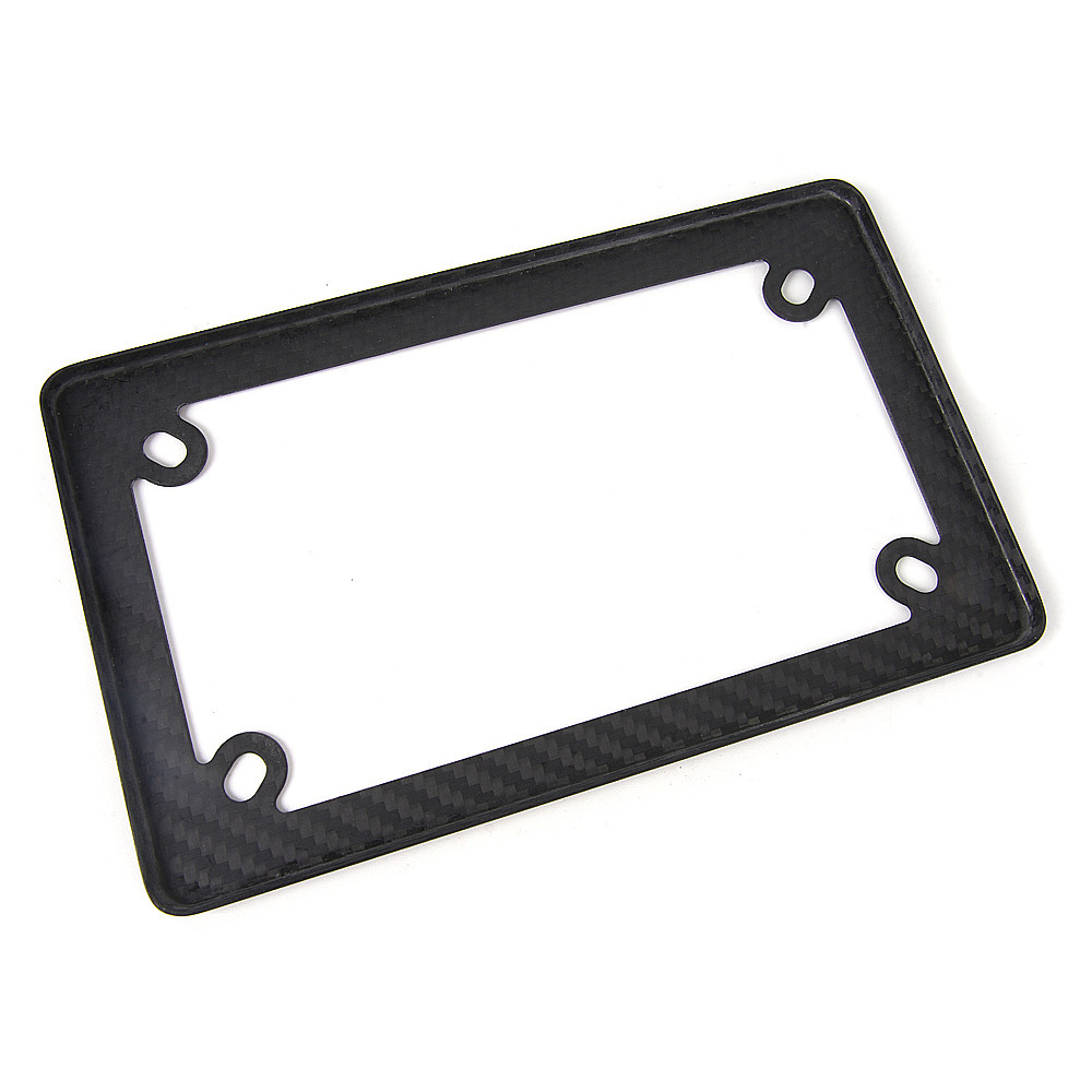 Us Standard 4-Hole Motorcycle License Plate Frame, Matte Dry Carbon License Plate Frame, Us Standard License Plate Holder Modification Accessories