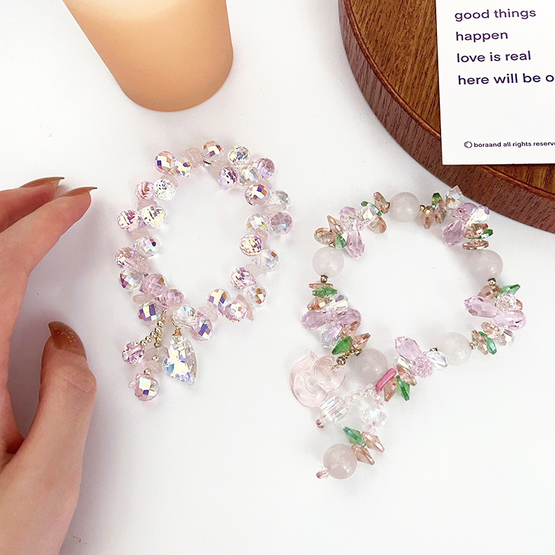 60g Weight Bracelets Classification 1 Piece Quantity 1 Piece Fairy Style Gourd Artificial Crystal Natural Stone Beaded Women's Bracelets