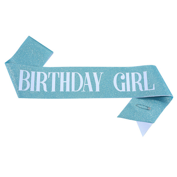 Cross-border birthday party glitter shoulder strap etiquette belt…