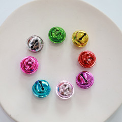 Vacuum electroplated colorful one-word metal bell DIY material accessories pet collar ornament Christmas small bell