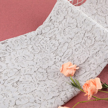 厂家定制蕾丝面料 灰白定位蕾丝布料 睫毛股线蕾丝布料服装辅料