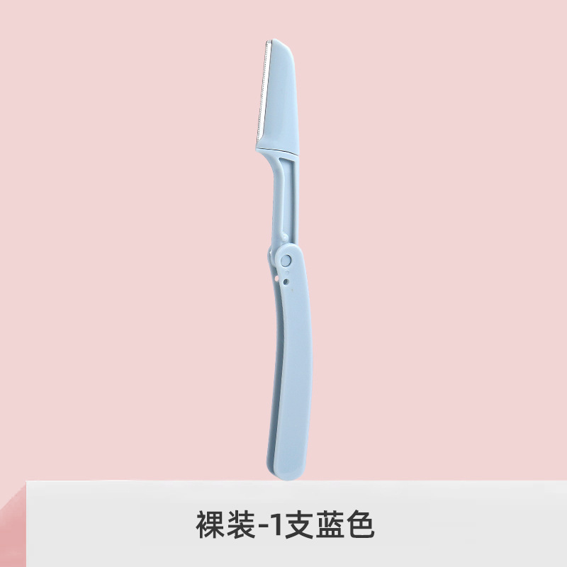 Cuchilla de cejas, afeitadora, afeitadora, afeitadora de cejas, afeitadora de cejas, recortador de cejas, herramienta de belleza para principiantes de acero inoxidable plegable