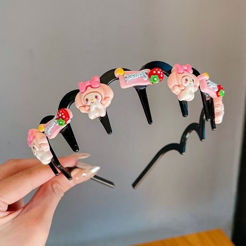 Caricatura para niños con dientes de cabello para niñas cabello roto y ordenado artefacto encantador no dañando cabello de sujeción de cabello antideslizante