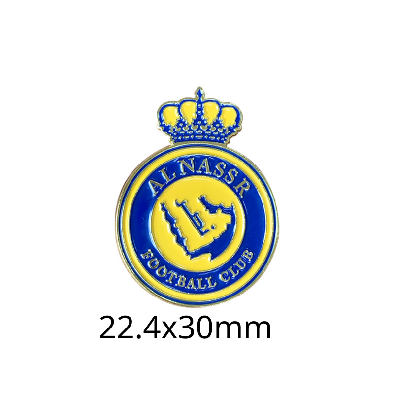 Insignias metálicas transfronterizas, pegatinas para teléfonos móviles, broches, Copa Mundial, Liga de Campeones, club de fútbol, insignias del Real Madrid, insignias del Liverpool al por mayor
