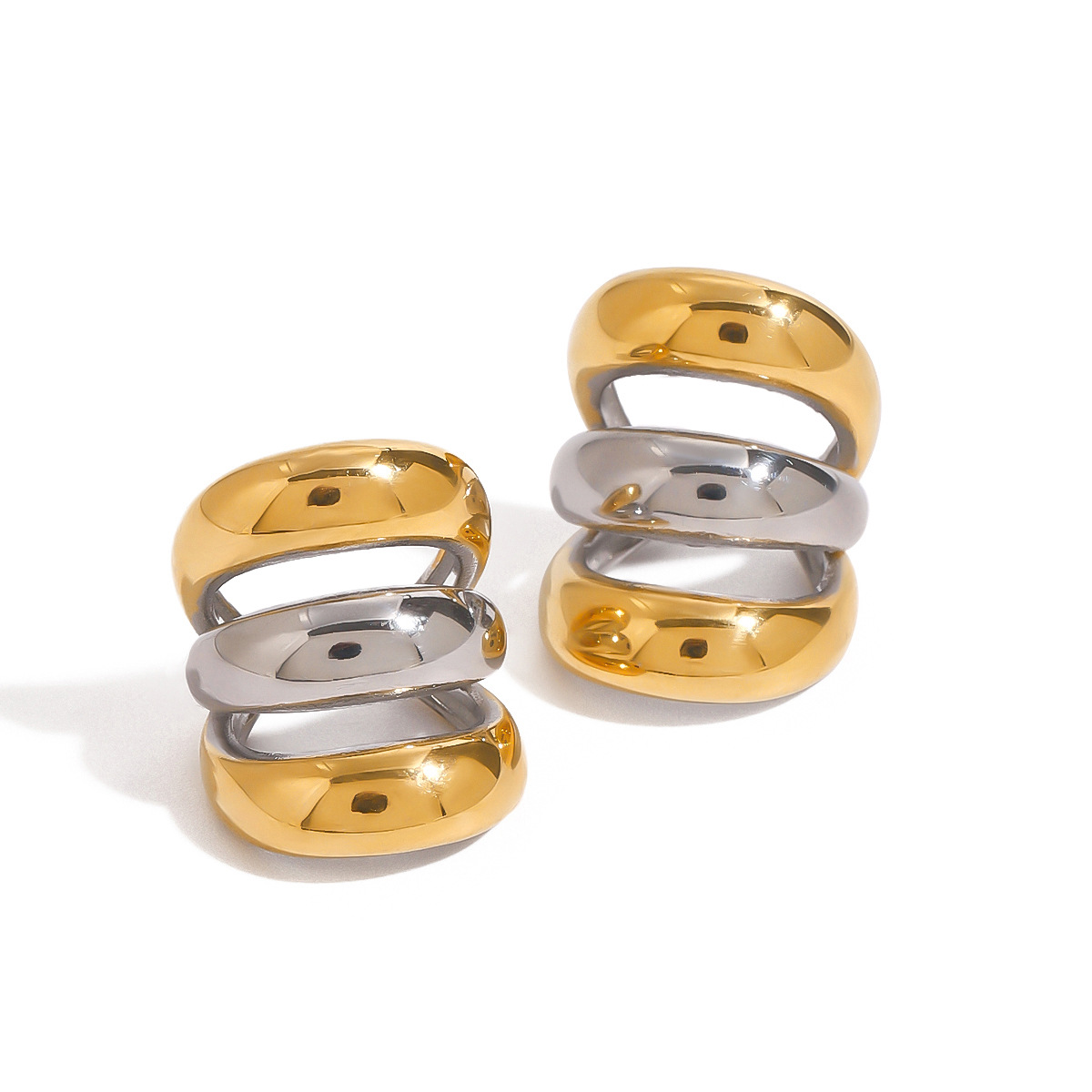 JEDING Europa y América de acero inoxidable de color hueco no agujero de alto nivel nicho pendientes de acero de titanio pendientes transfronterizos