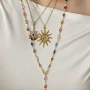 跨境眼睛欧美彩色锁骨链