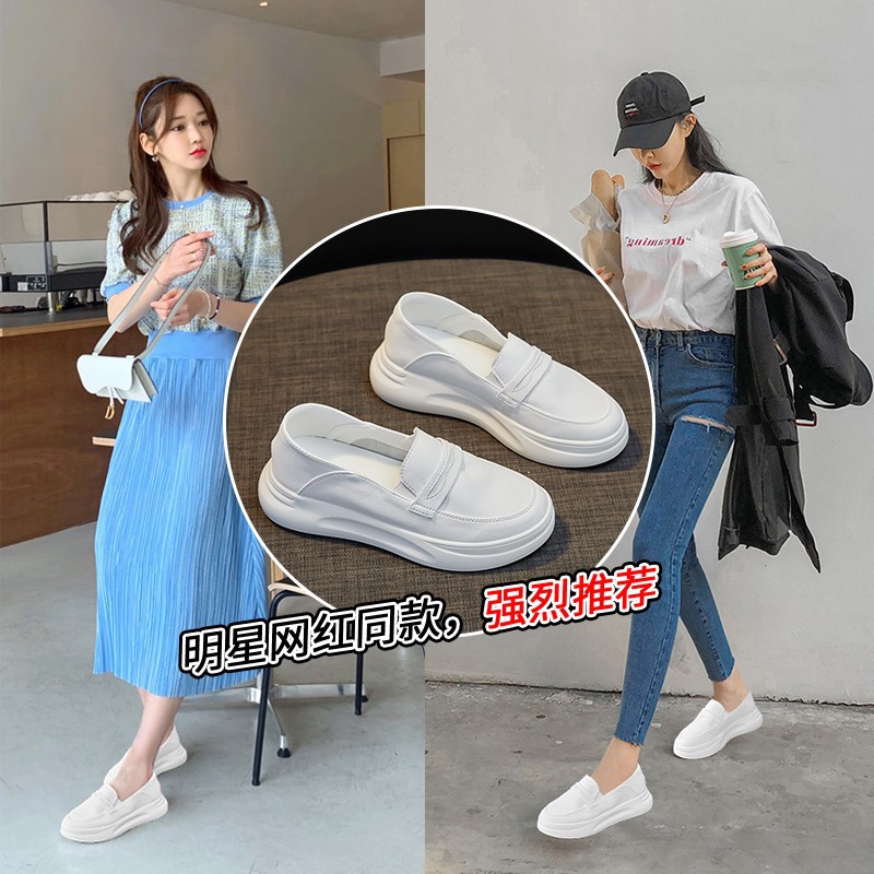 Zapatos blancos bajos de altura para mujeres de verano y otoño de 2025 zapatos de mujer confortáveis muffins transpirables zapatos deportivos con suela gruesa