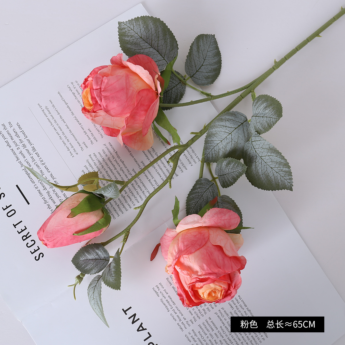 Ramo de Rosas Artificiales de Tela de Seda para San Valentín y Mesa