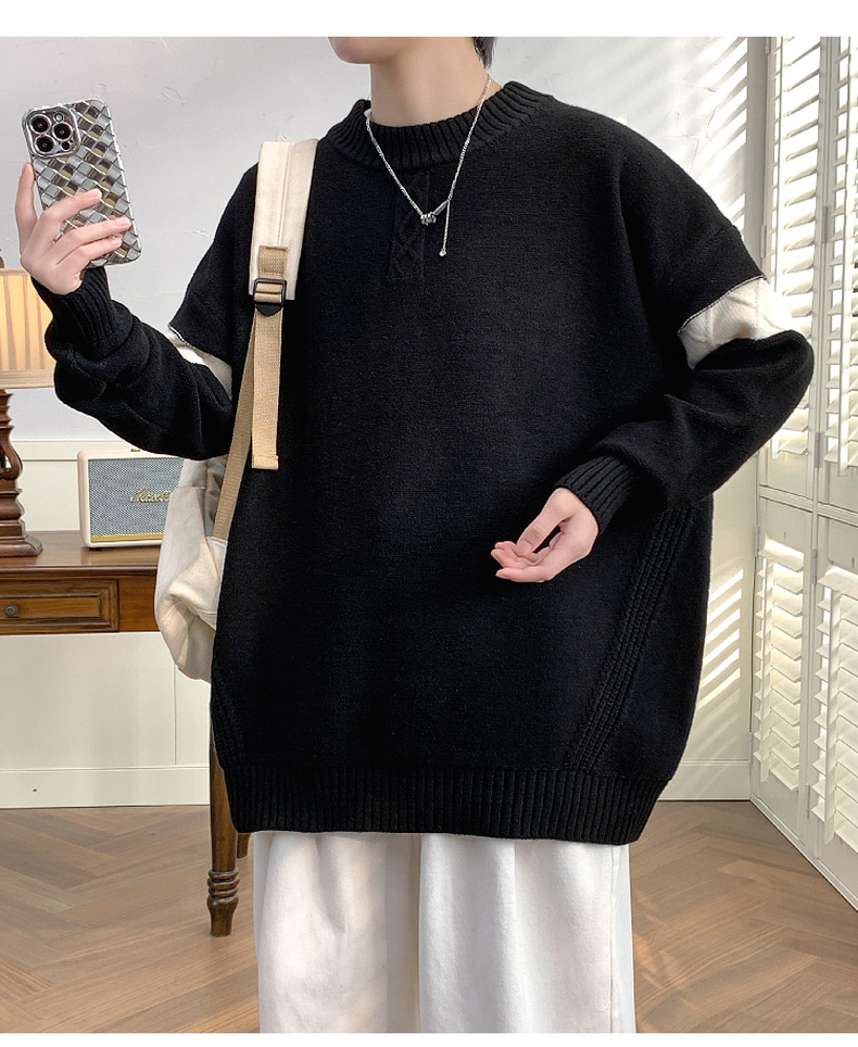 Men's Clothes Sweater Men Winter Trend Brand Men's Lazy Sweater Youth Wool Base_voghion.com