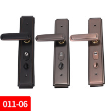 家用不锈钢多功能防撬防盗门把手金属机械锁面板门把手拉手批发