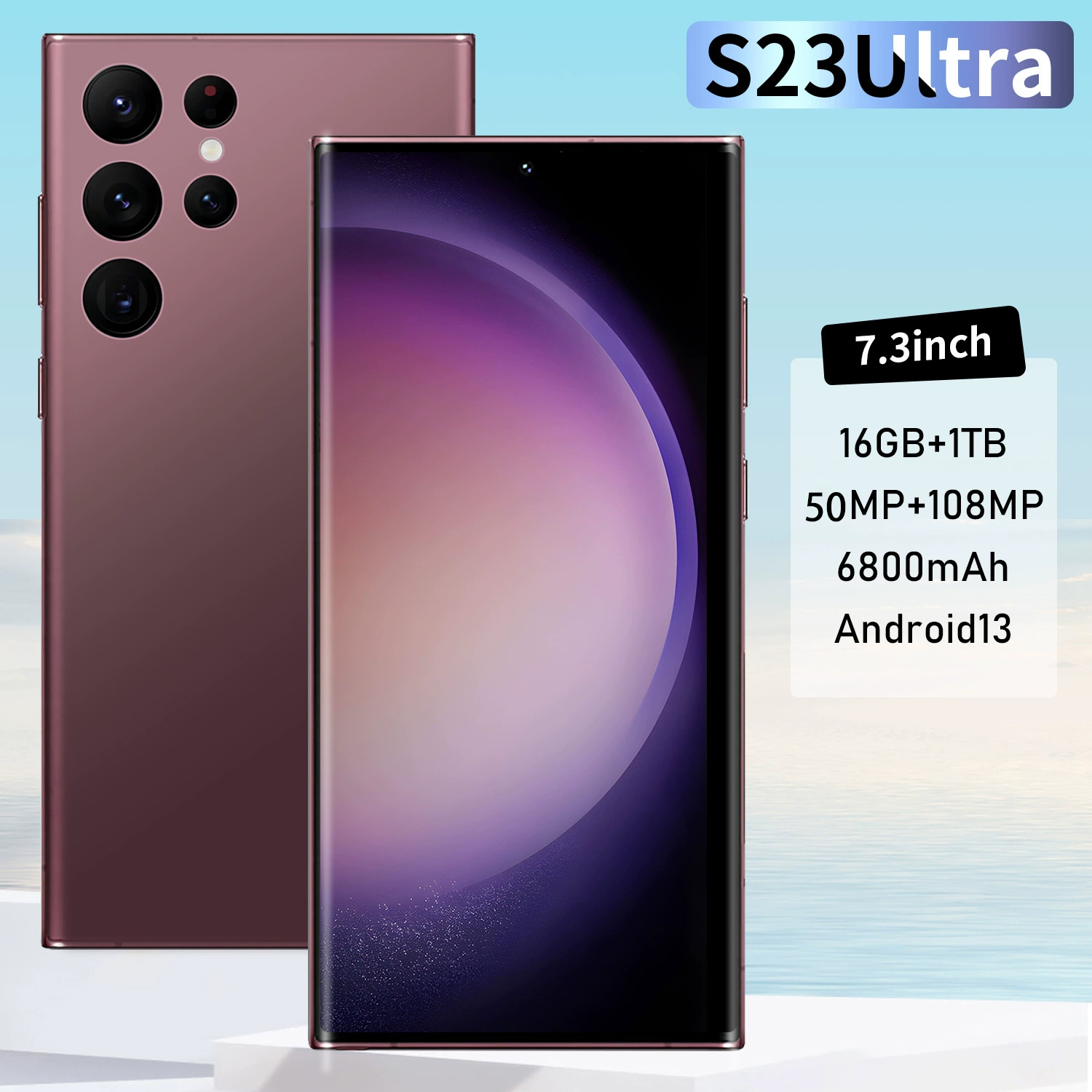 Новый мобильный телефон S23 Ultra с большим экраном, смартфон 16+1ТБ, прямые поставки от производителя