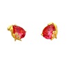 Stone inlay, glossy small crystal, fashionable earrings, suitable for import, Japanese and Korean, light luxury style