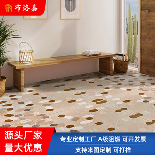 Warm tone indoor floor mosaic terrazzo floor tile single jiaD cobblestone aggregate natural marble