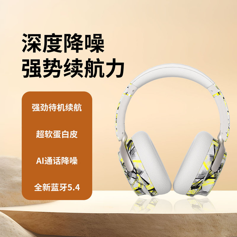 AKZ-809 Camouflage Active Noise Reduction Headset Bluetooth Headset ANC Wireless Headset Long Life Foldable