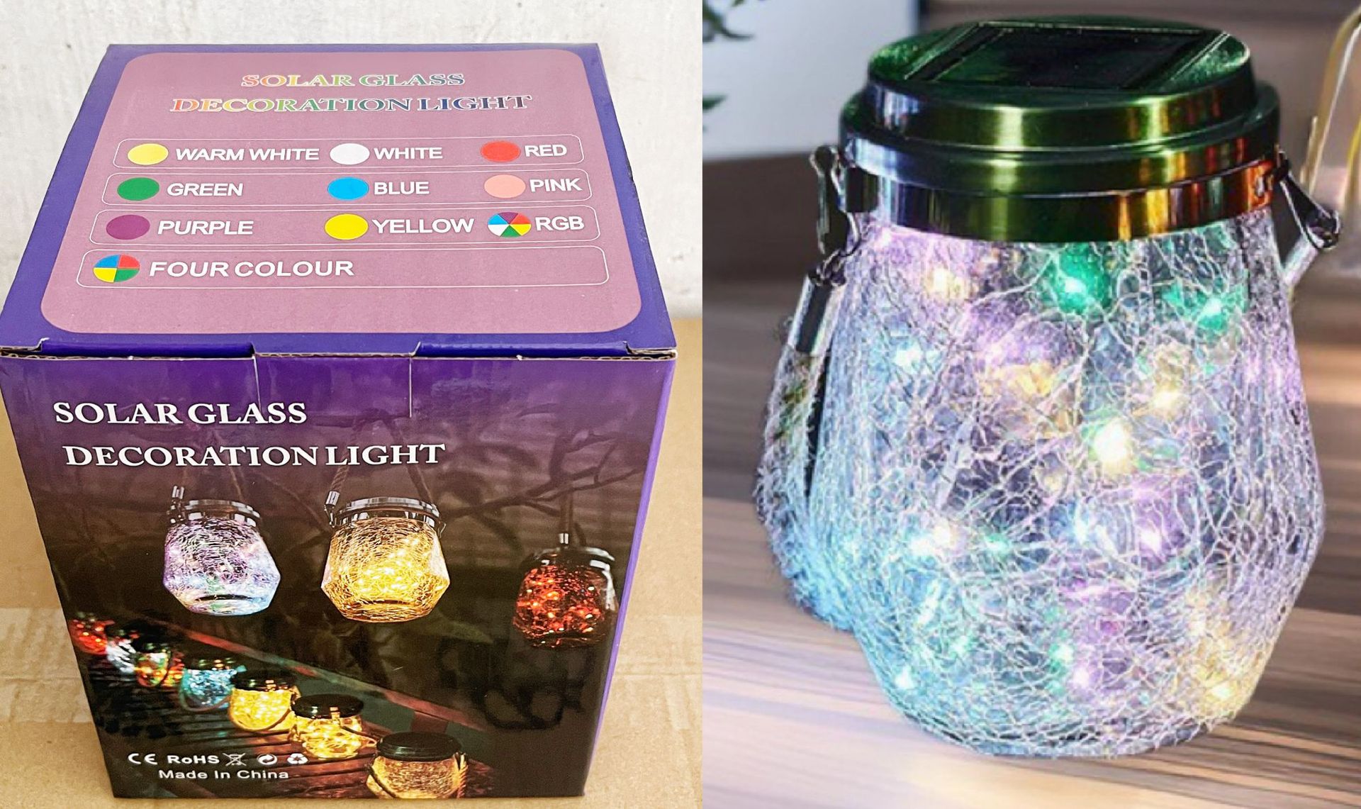 가장자리에 균열이 있는 30구슬 4색 광택 상자 1팩